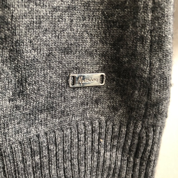 Marciano Sweater Hooded Grey Tunic Deep V Neck Sweater EUC L? (See Measurements) - Picture 5 of 11